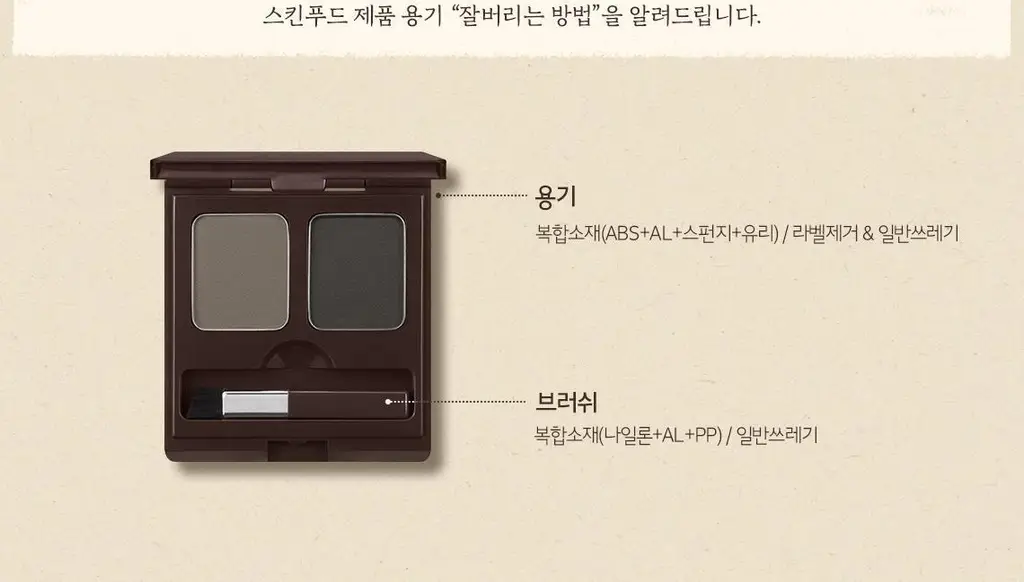 [1위 파우더브로우] 스킨푸드 초코 아이브로우 파우더 케익 2colors 상세페이지 13